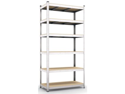 Kovový regál 220x90x60cm, zinkovaný, 6-policový, nosnost 870kg