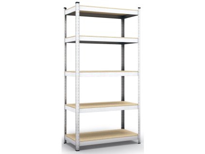Kovový regál 200x120x60cm, zinkovaný, 5-policový, nosnost 875kg