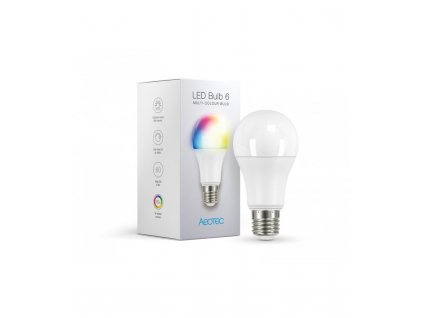 Barevná žárovka - AEOTEC LED Bulb 6 Multi-Colour (ZWA002-C), E27