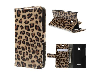 Pouzdro s leopardím vzorem pro Lumia 435