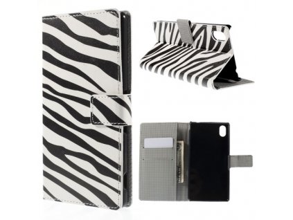 Koženkové pouzdro TVC Zebra pro Sony Xperia M4 Aqua