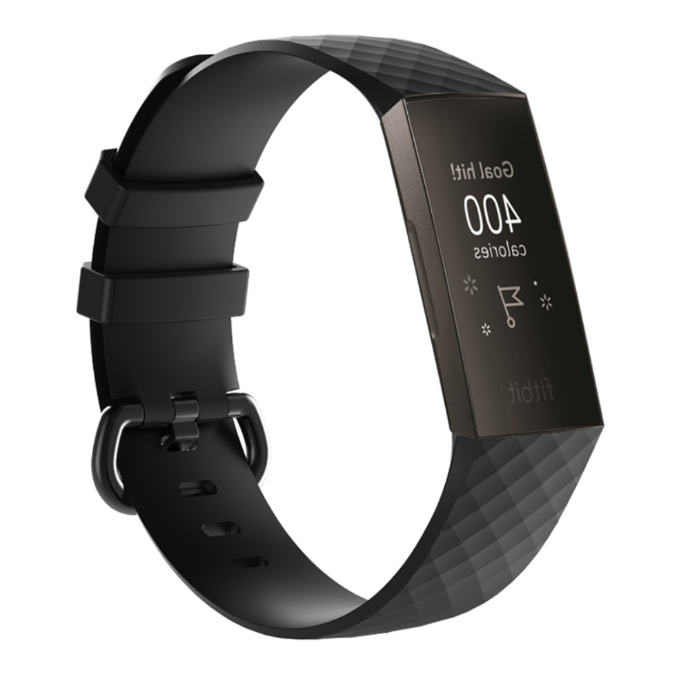 Gumový řemínek TVC pro Fitbit Charge 3 (vel. L) Barva: Černá