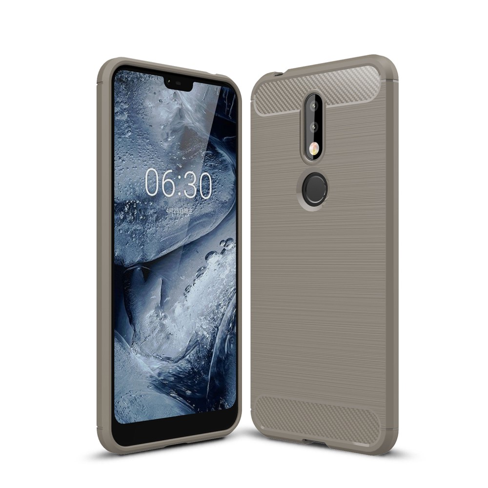 Pouzdro TVC Carbon pro Nokia 7.1 Barva: Šedá