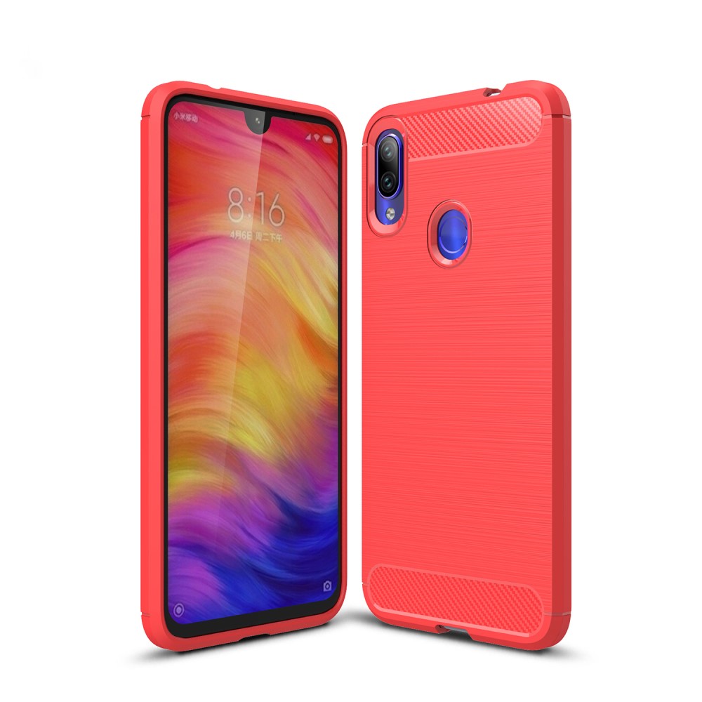 Pouzdro TVC Carbon pro Xiaomi Redmi Note 7 Barva: Červená