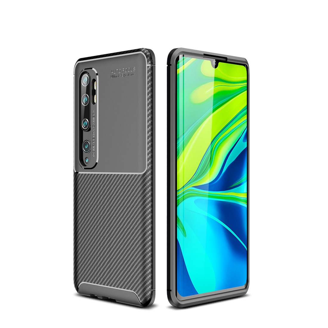 Pouzdro TVC Carbon pro Xiaomi Mi Note 10 Barva: Černá