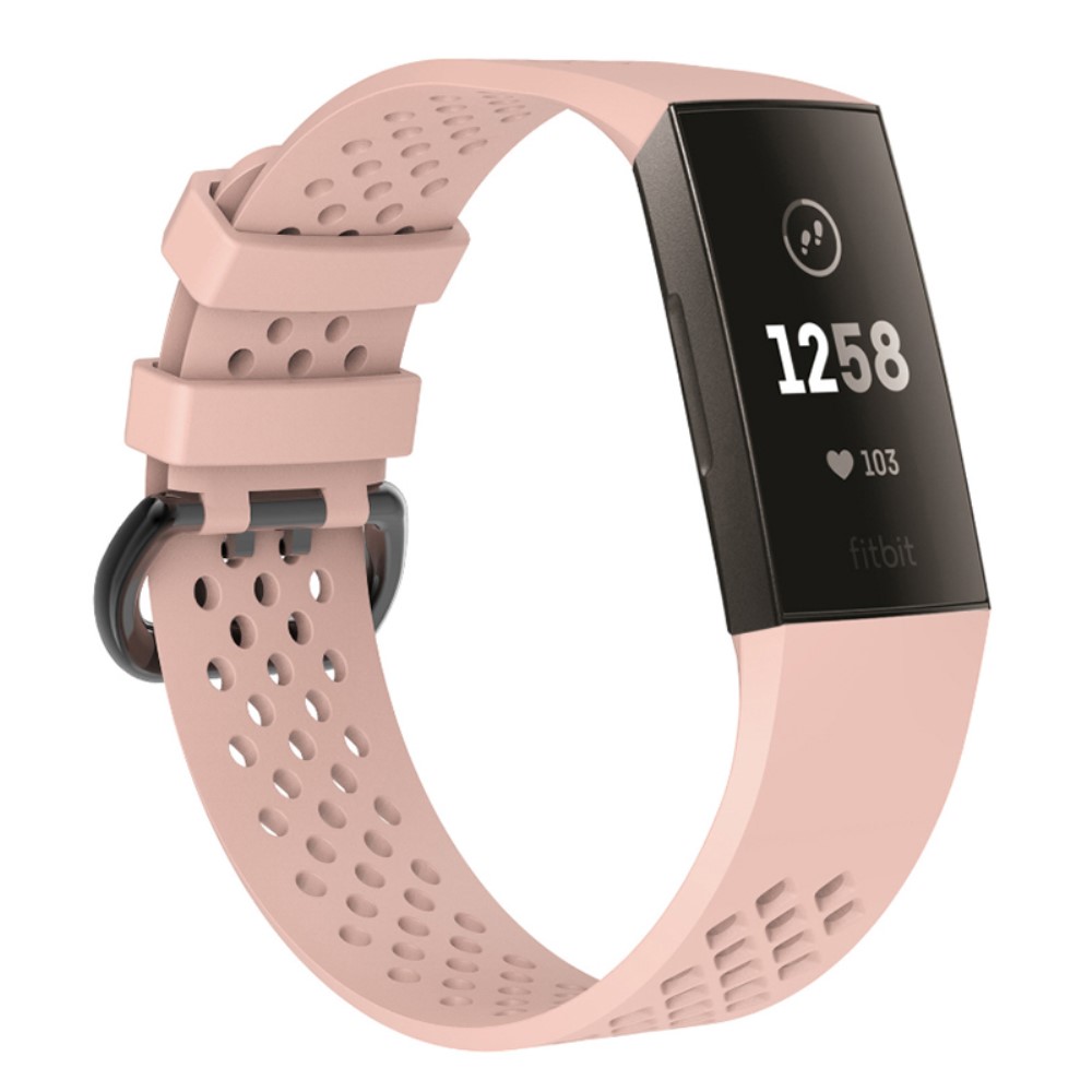 Gumový řemínek TVC pro Fitbit Charge 4 (vel. S) Barva: Růžová (světlá)