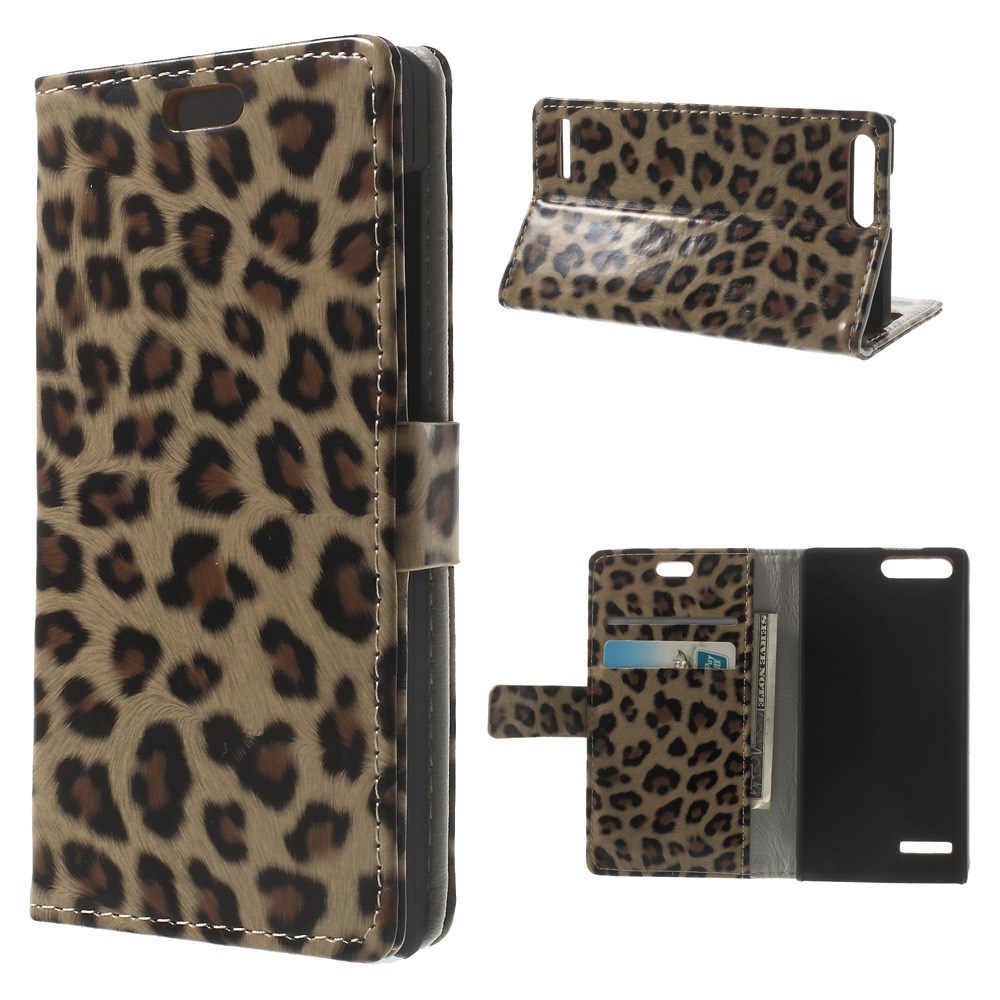 Pouzdro s leopardím vzorem pro Huawei Ascend G6 4G