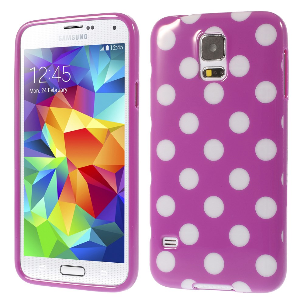 Puntíkované pouzdro pro Samsung Galaxy S5 Barva: Fialová