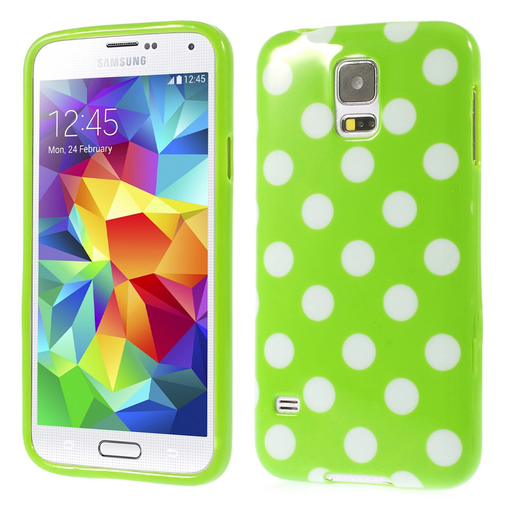 Puntíkované pouzdro pro Samsung Galaxy S5 Barva: Zelená