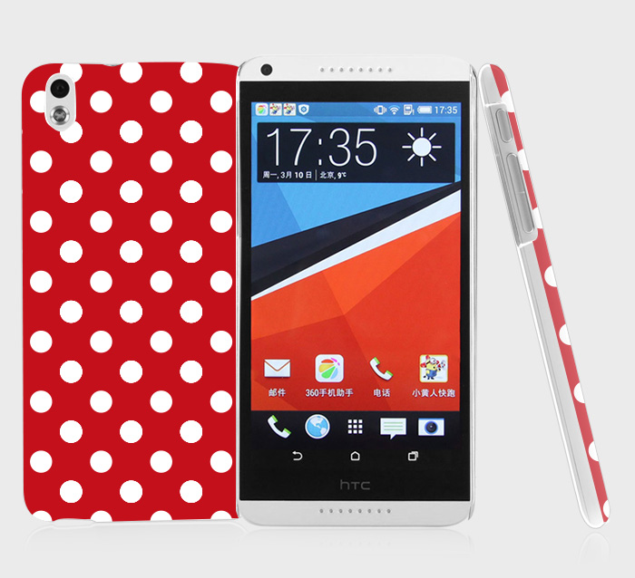 Pouzdro s puntíky pro HTC Desire 816 Barva: Červená