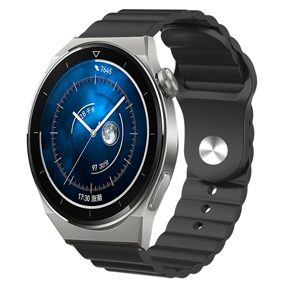 Gumový řemínek TVC pro Huawei Watch GT3 Pro 46mm Barva: Černá