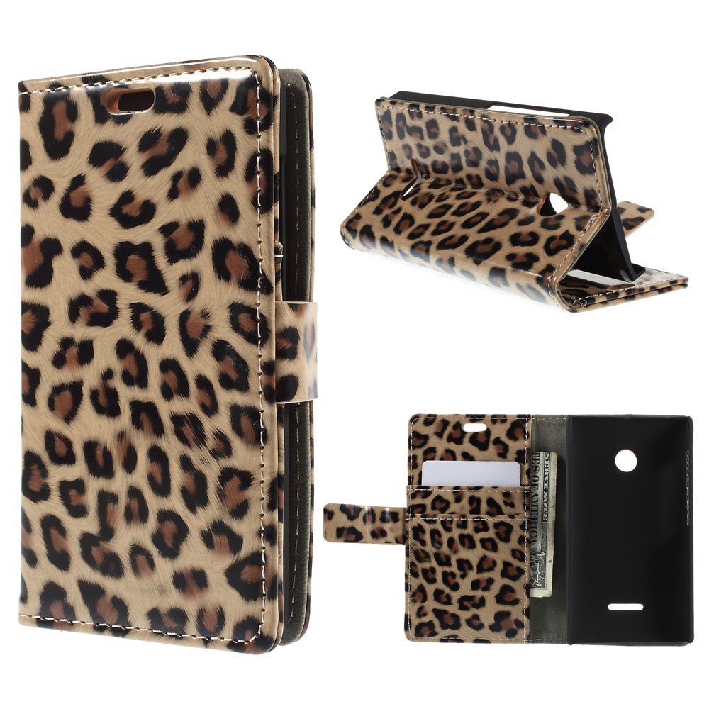 Pouzdro s leopardím vzorem pro Lumia 435