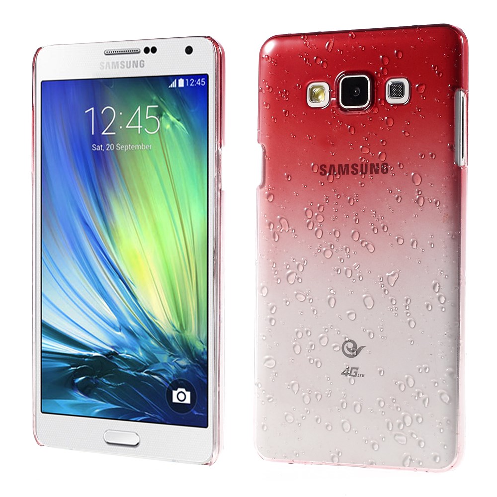 Pouzdro s kapkami deště pro Samsung Galaxy A7 SM-A700F Barva: Červená