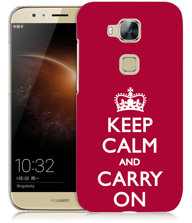 Plastové pouzdro TVC "Keep calm and carry on" pro Huawei Honor 5X