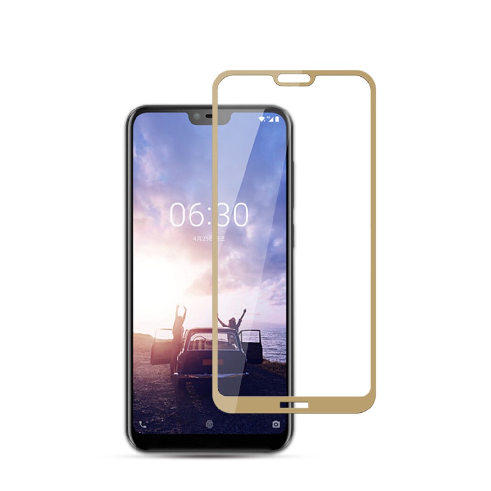 Tvrzené sklo Mocolo Full Cover pro Nokia 6.1 Plus/X6 (2018 Barva: Zlatá