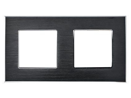 Dvojmístný rámeček Luma, hliníkový (Barva Stříbrná)