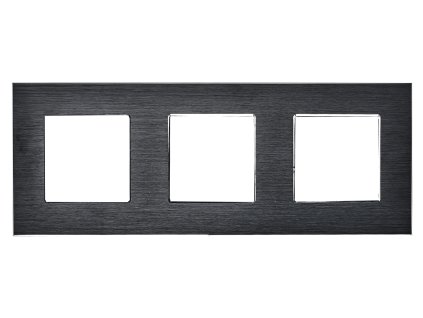 Trojmístný rámeček Luma, hliníkový (Barva Stříbrná)