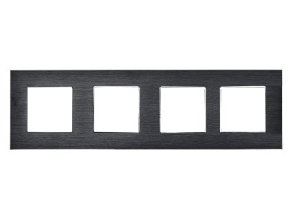 Čtyřmístný rámeček Luma, hliníkový (Barva Stříbrná)