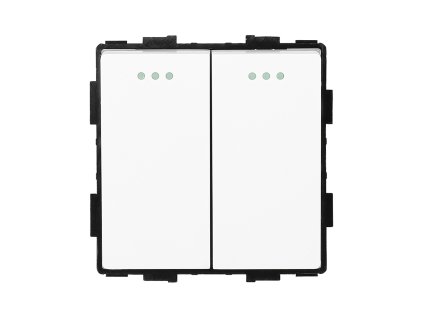 Modul dvojvypínač č.6+6, s tečkami (Barva Šedá)