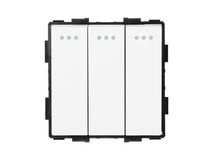 Modul trojvypínač č.6+6, s tečkami (Barva Šedá)