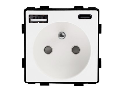 Modul zásuvka s USB-A a USB-C (Barva Šedá)