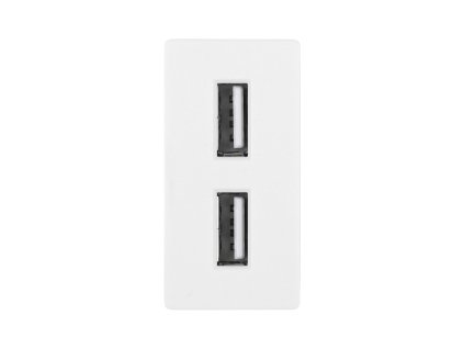 Půlmodul nabíječka 2x USB-A (Barva Šedá)