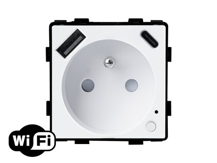 Modul WiFi zásuvka s USB-A a USB-C (Barva Šedá)