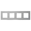 Čtyřmístný rámeček Luma, hliníkový (Barva Stříbrná)