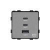 Modul nabíječka 2x USB-C + USB-A (Barva Šedá)