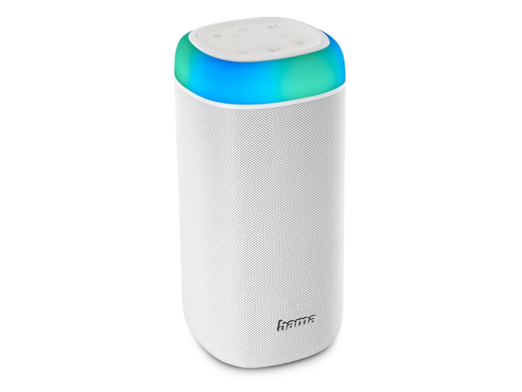 41757 hama bluetooth reproduktor shine 2 0 led podsvietenie ipx 4 biely