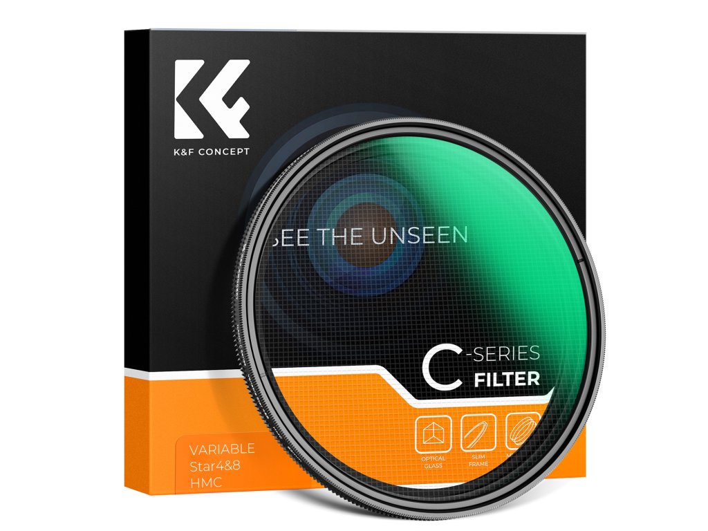 358992 k f concept filter k f 72mm variable star 4 8 opticke sklo so zelenym povlakom