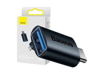 476870 adapter usb c do usb a baseus ingenuity otg niebieski