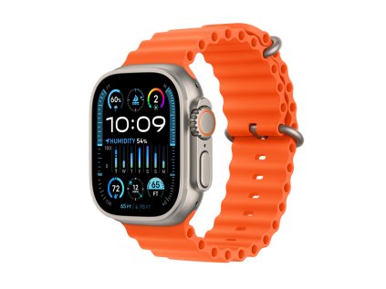 316398 apple watch ultra 2 gps cellular 49mm titanium case with orange ocean band