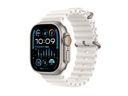 316152 apple watch ultra 2 gps cellular 49mm titanium case with white ocean band
