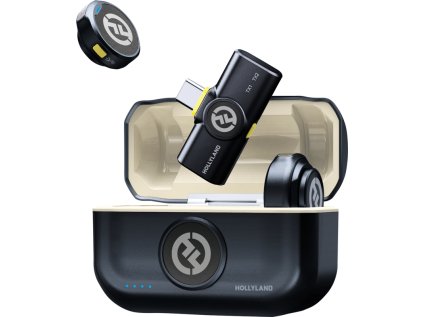 382755 hollyland lark m2 usb c bezdrotovy klopovy mikrofon s konektorom usb cp duo shine charcoal