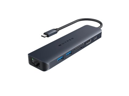 378957 hyper ecosmart gen 2 usb c 7 in 1 hub 100w pd pass thru