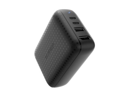378171 hyper hyperdrive 60w usb c powerhub gan nabijaci adapter a hdmi hub cierna