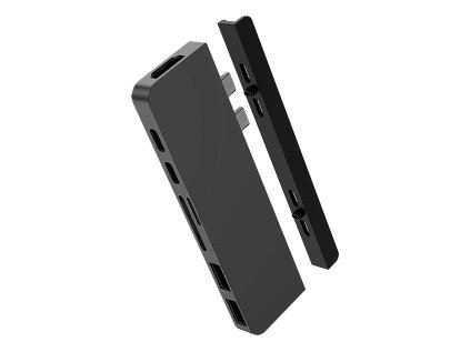 377940 hyper hyperdrive duo 7 v 2 usb c hub na macbook pro air sivy