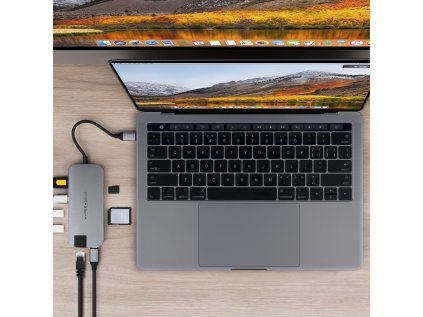 377280 hyper hyperdrive slim usb c hub space gray