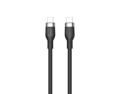 389983 hyper silicone 240w usb c nabijeci kabel 2 m cerny