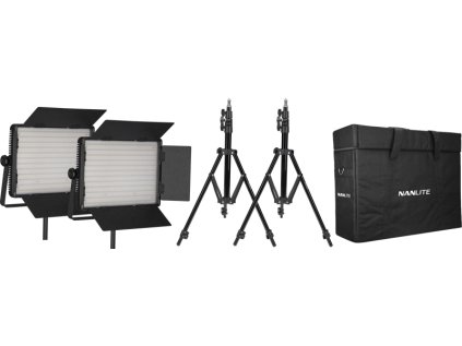 53801 kit nanlite 2 light kit 1200csa w carry case light stand
