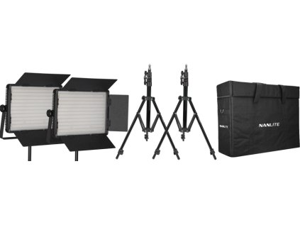 53795 kit nanlite 2 light kit 1200dsa w carry case light stand