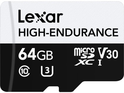 372681 lexar microsd high endurance microsdxc uhs i u3 10 r100 w35 v30 64 gb