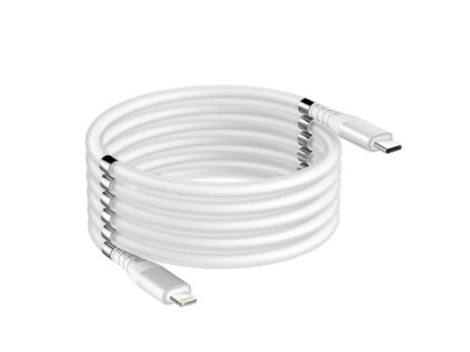 282141 magneticky samonavijaci usb nabijaci kabel type c to lightning 90cm