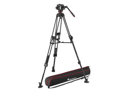 350634 manfrotto 504x alu fast twin tripod