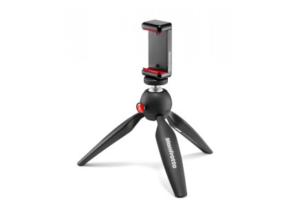 350847 manfrotto pixi mini stativ cierny drziak smartphonu