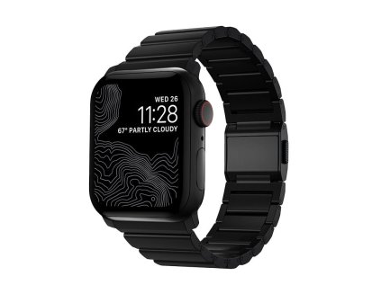 27942 nomad remienok pre apple watch 42 44 45 mm titanium band black hardware