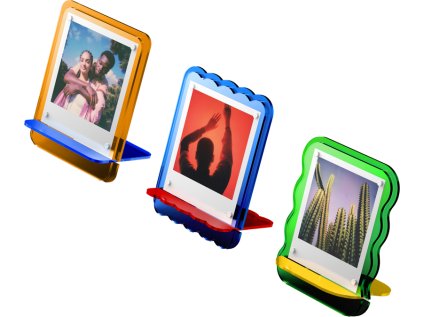 393573 polaroid coloured acrylic photo frames 3 pack