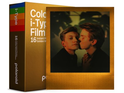 61703 polaroid i type color film golden moments 2 pack