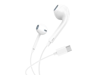 Căști intraauriculare, Foneng T15 cu fir, USB-C, 1,2 m (alb)